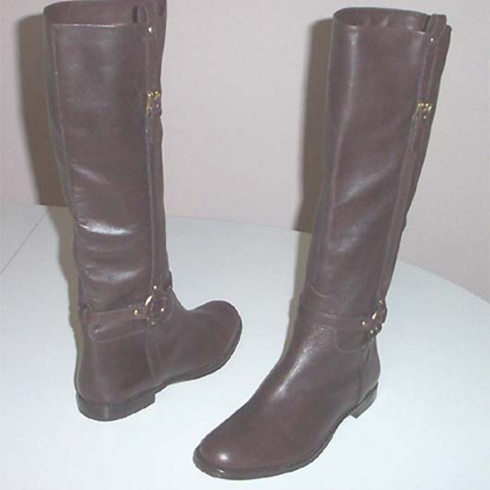 COACH Women's Monday brown tall riding boots 9.5 - Picture 2 of 3